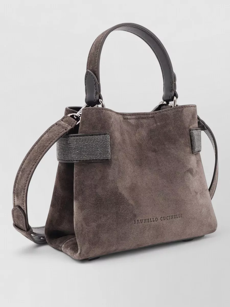 Brunello Cucinelli Monili Small Leather Tote Bag