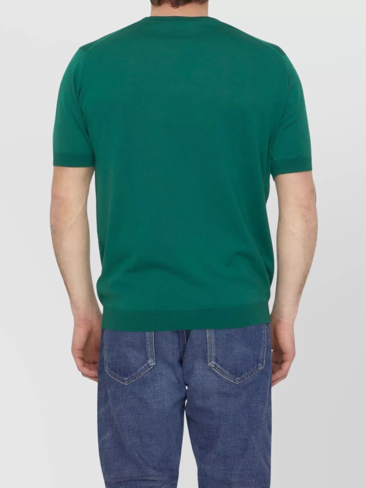 John Smedley Emerald Green Cotton Jumper In Green