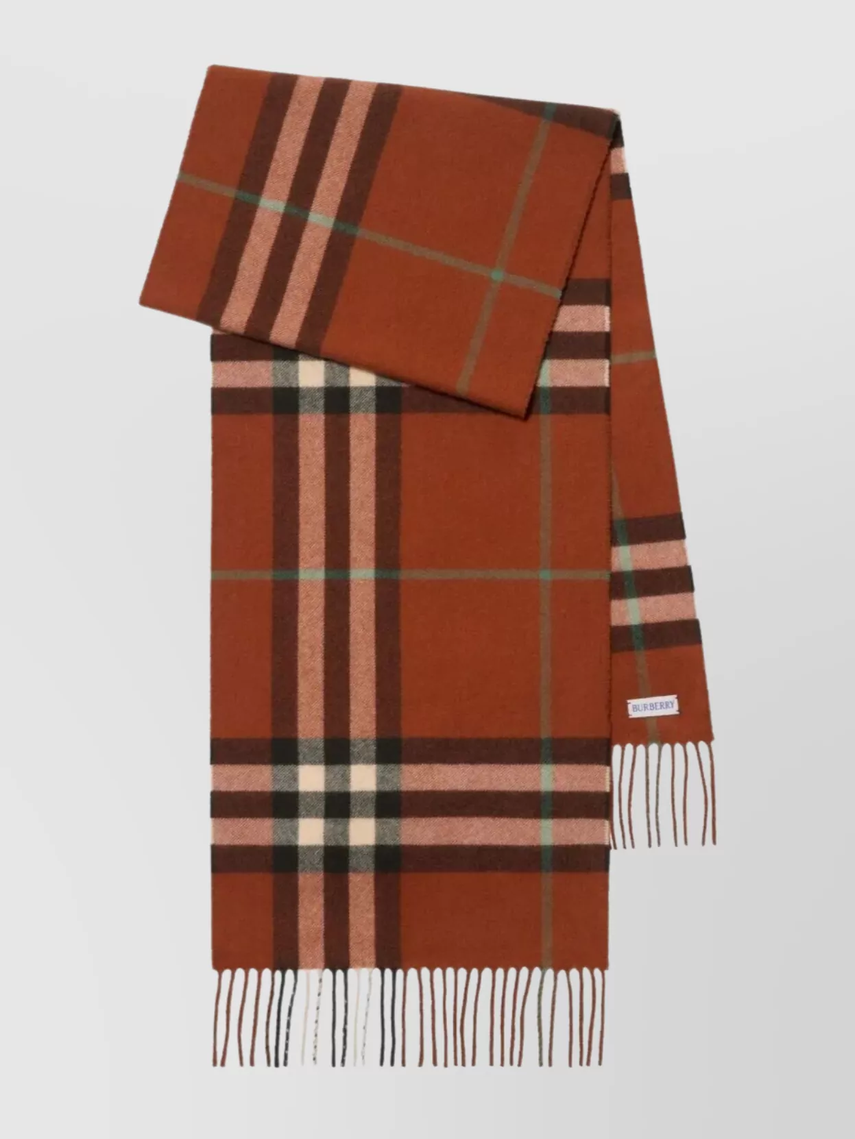 Burberry Giant Check Cashmere Scarf Accessories In Brown