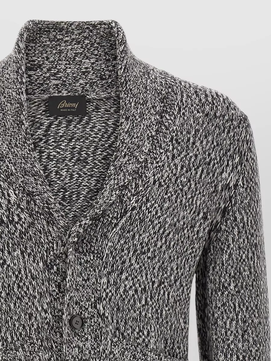 Brioni Wool Shawl Collar Cardigan