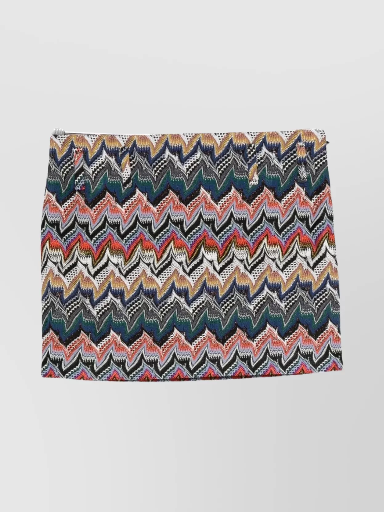 Missoni Textured Chevron Pattern Mini Skirt In Multi