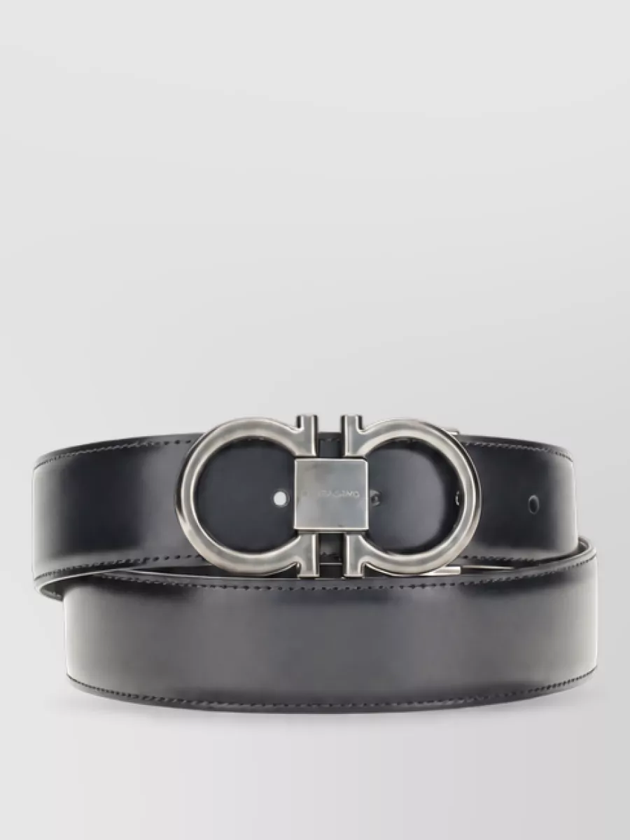 Ferragamo calf leather reversible adjustable belt