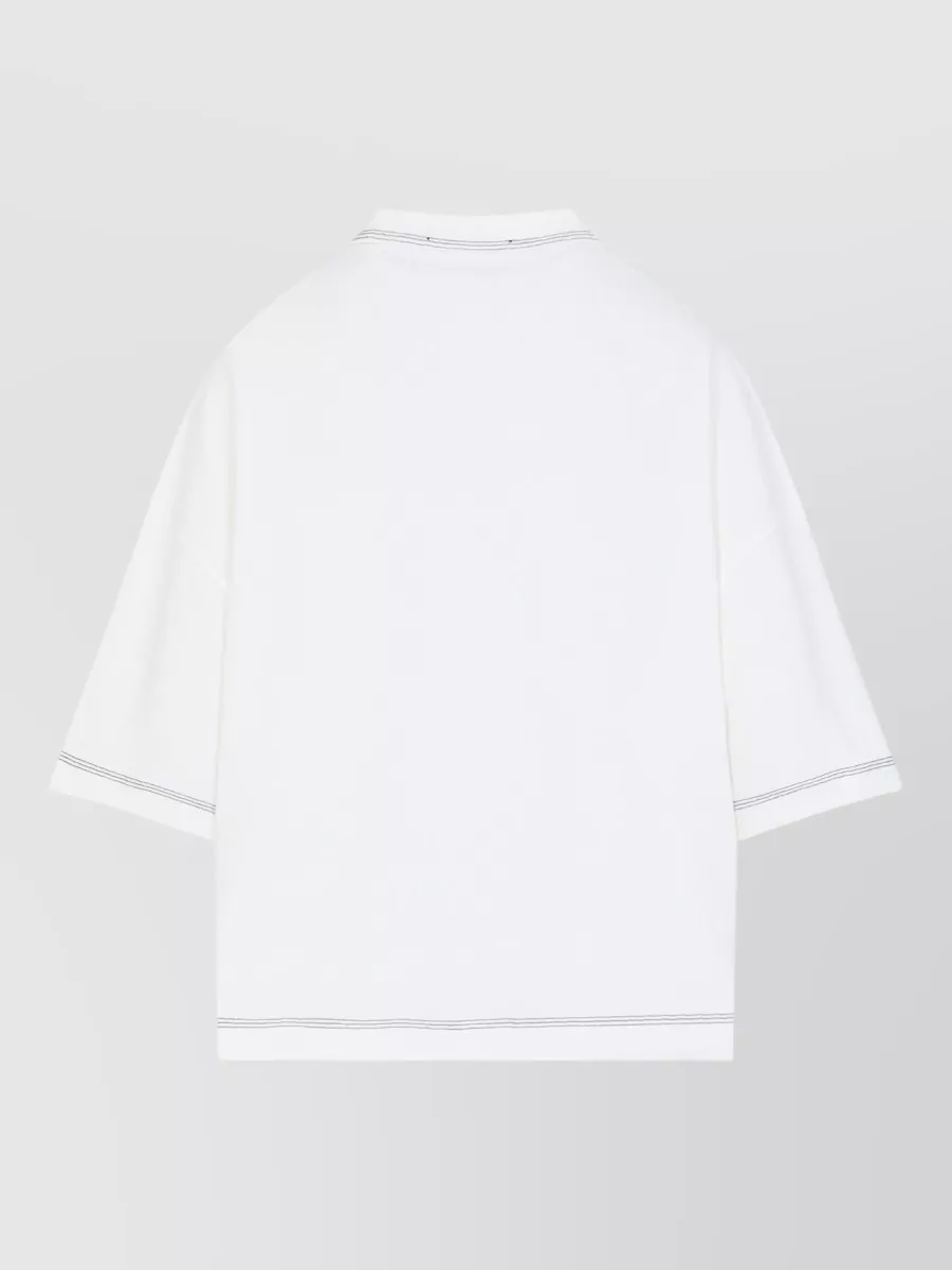 Jacquemus Cropped Boxy Cotton T-Shirt