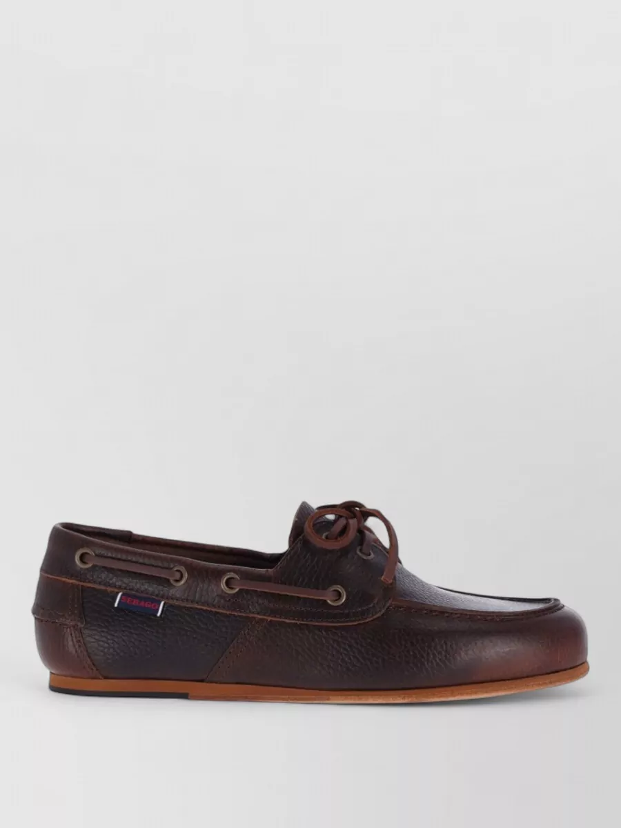 Sebago Hammered Leather Loafers