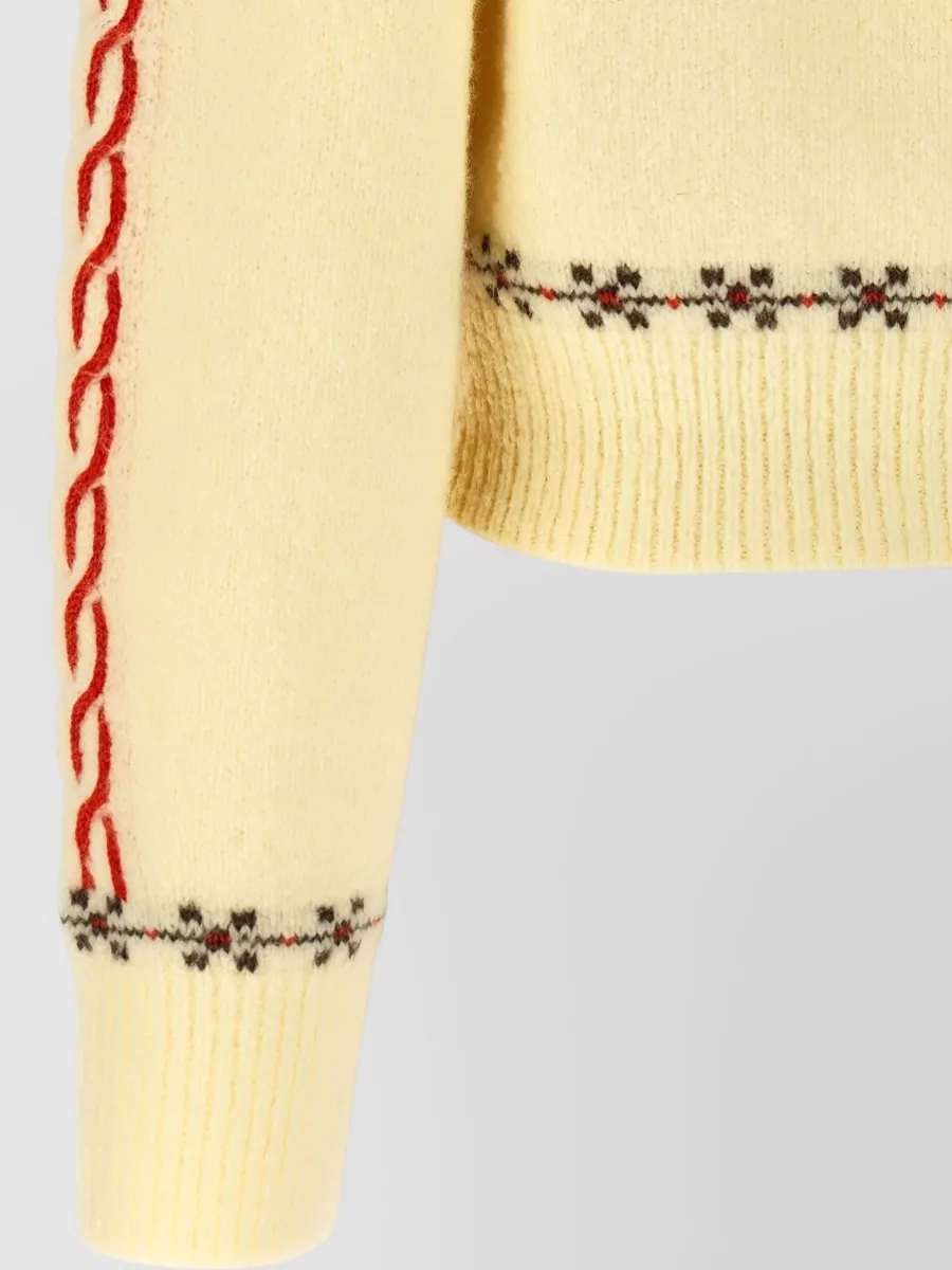 Guest In Residence Cashmere Wool Fair Isle Knit Cardigan