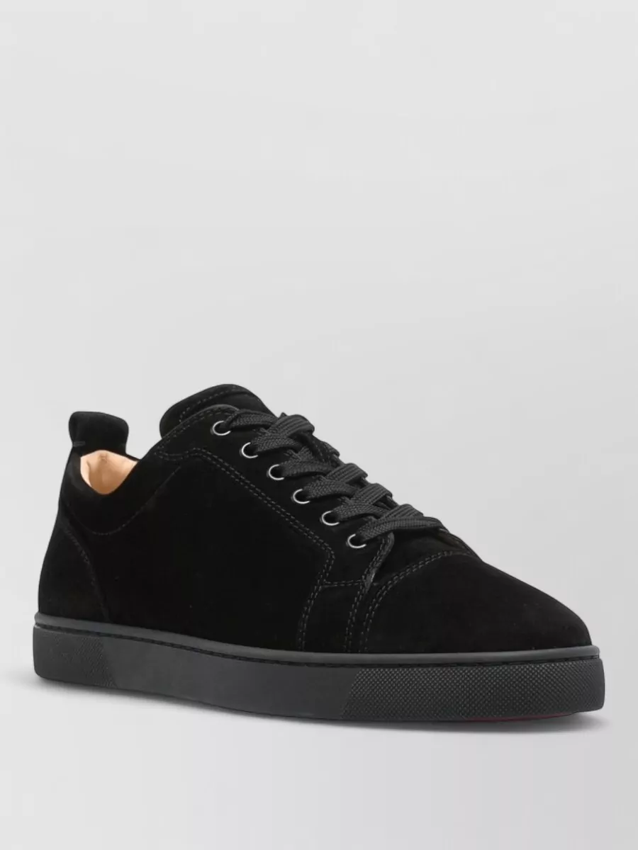 Christian Louboutin suede leather lace-up sneakers