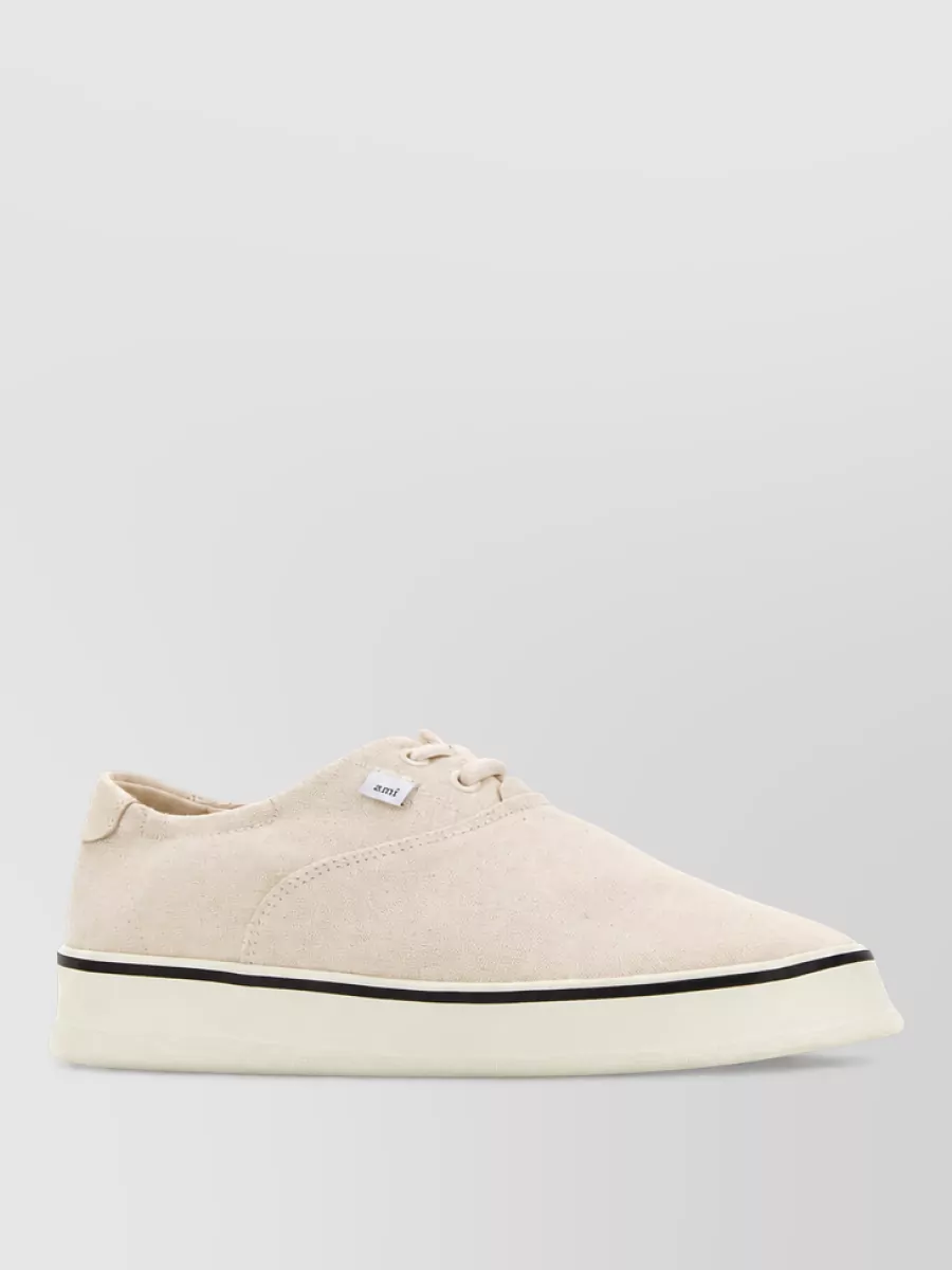 Ami Paris canvas lace-up sneakers