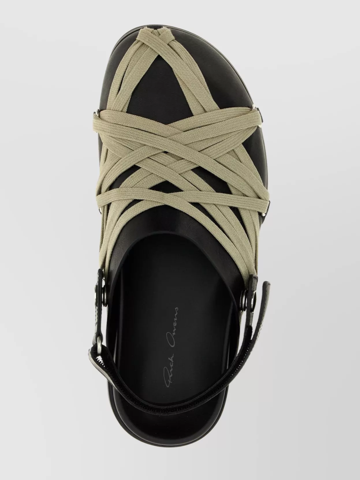 Rick Owens Crossed Rubber Sole Sandals