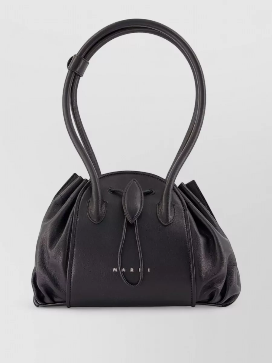 Marni tulipea leather clutch bag