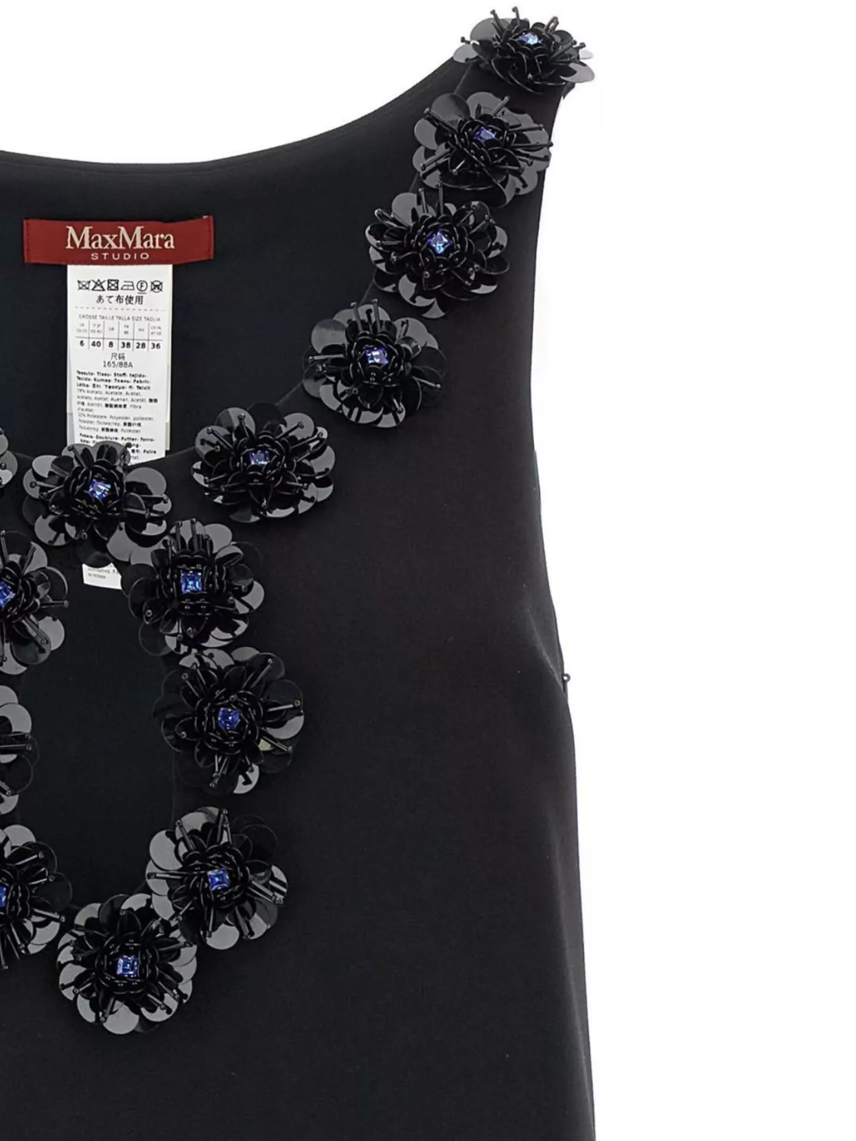 Shop 's Max Mara Embellished Neckline Sleeveless Mini Length Dress