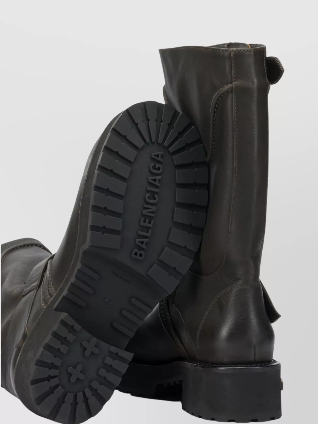 Balenciaga Chunky Sole High Shaft Round Toe Boots