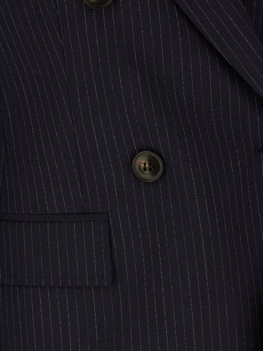 S Max Mara Pinstriped Double-Breasted Blazer