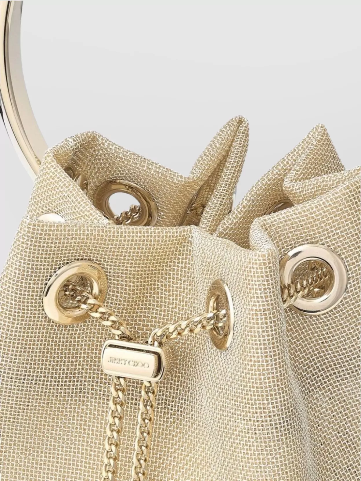 Jimmy Choo Mesh Chain Handle Clutch Bag