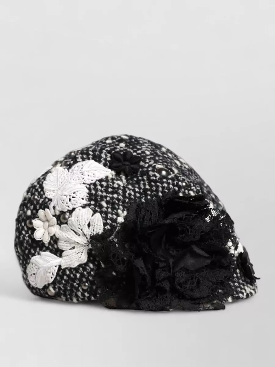 Dolce&Gabbana Floral Appliqué Cloche Hat