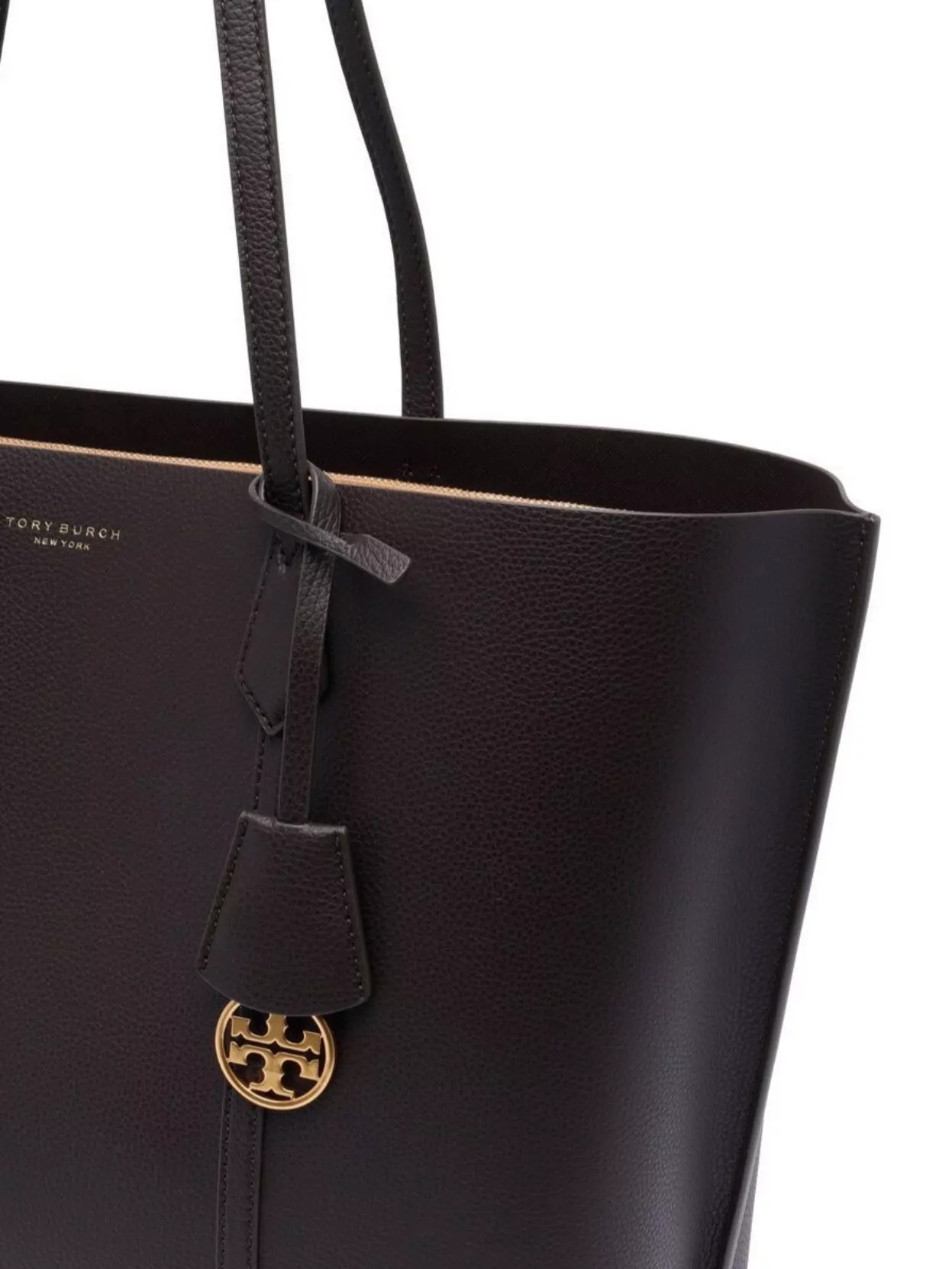 Tory Burch Triple Compartment Pebbled Texture Tote Shopper