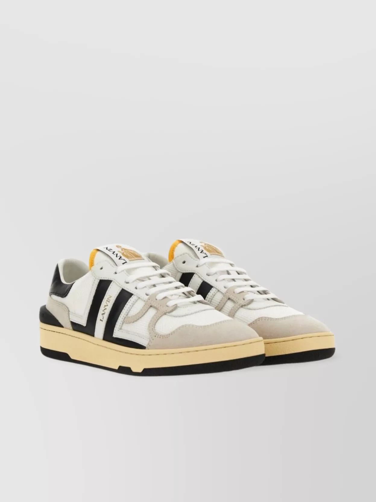 Lanvin Mesh, Suede And Nappa Leather Sneaker