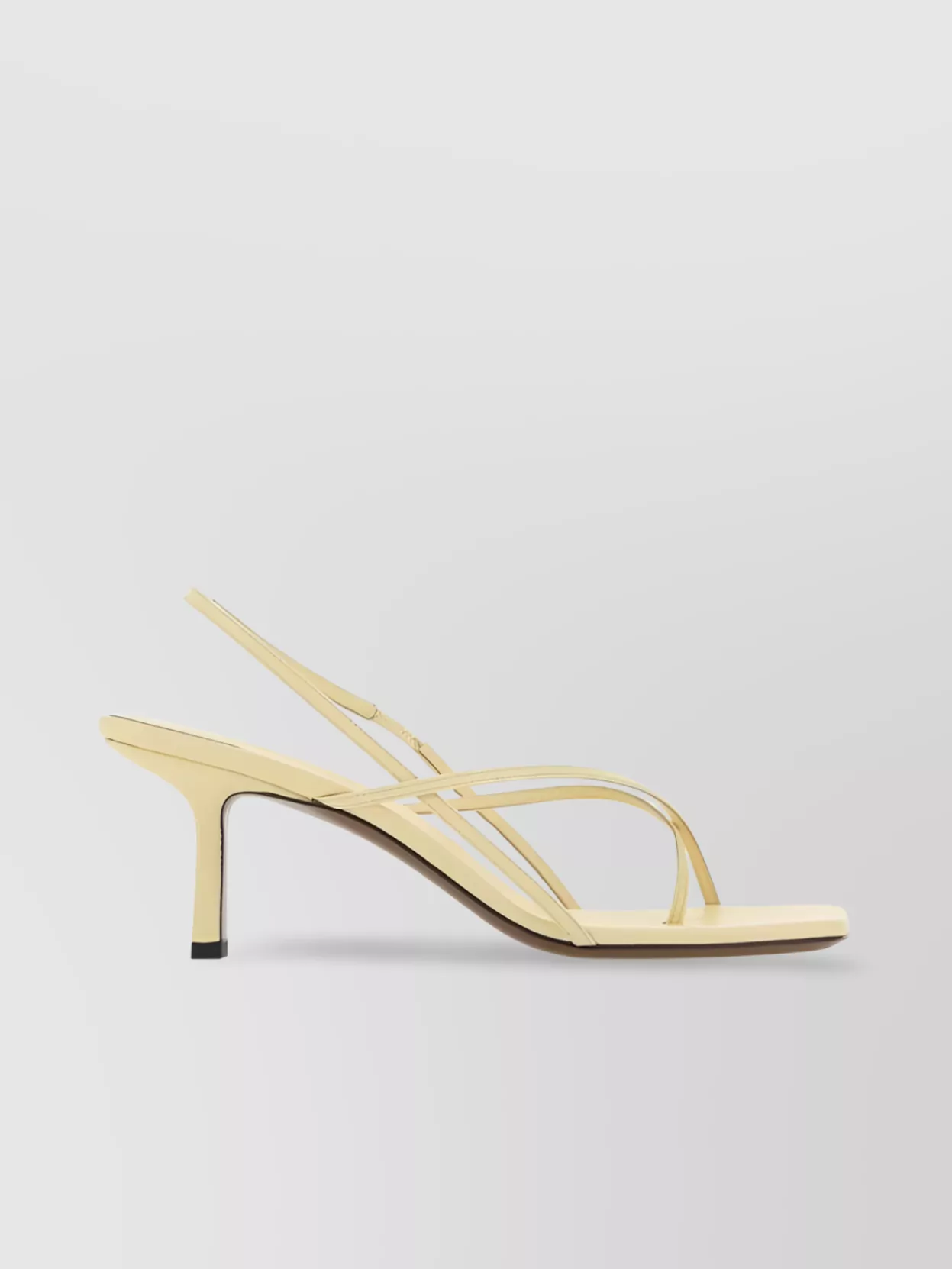 Shop Neous Strappy Kitten Heel Sandals With Open Toe In Cream