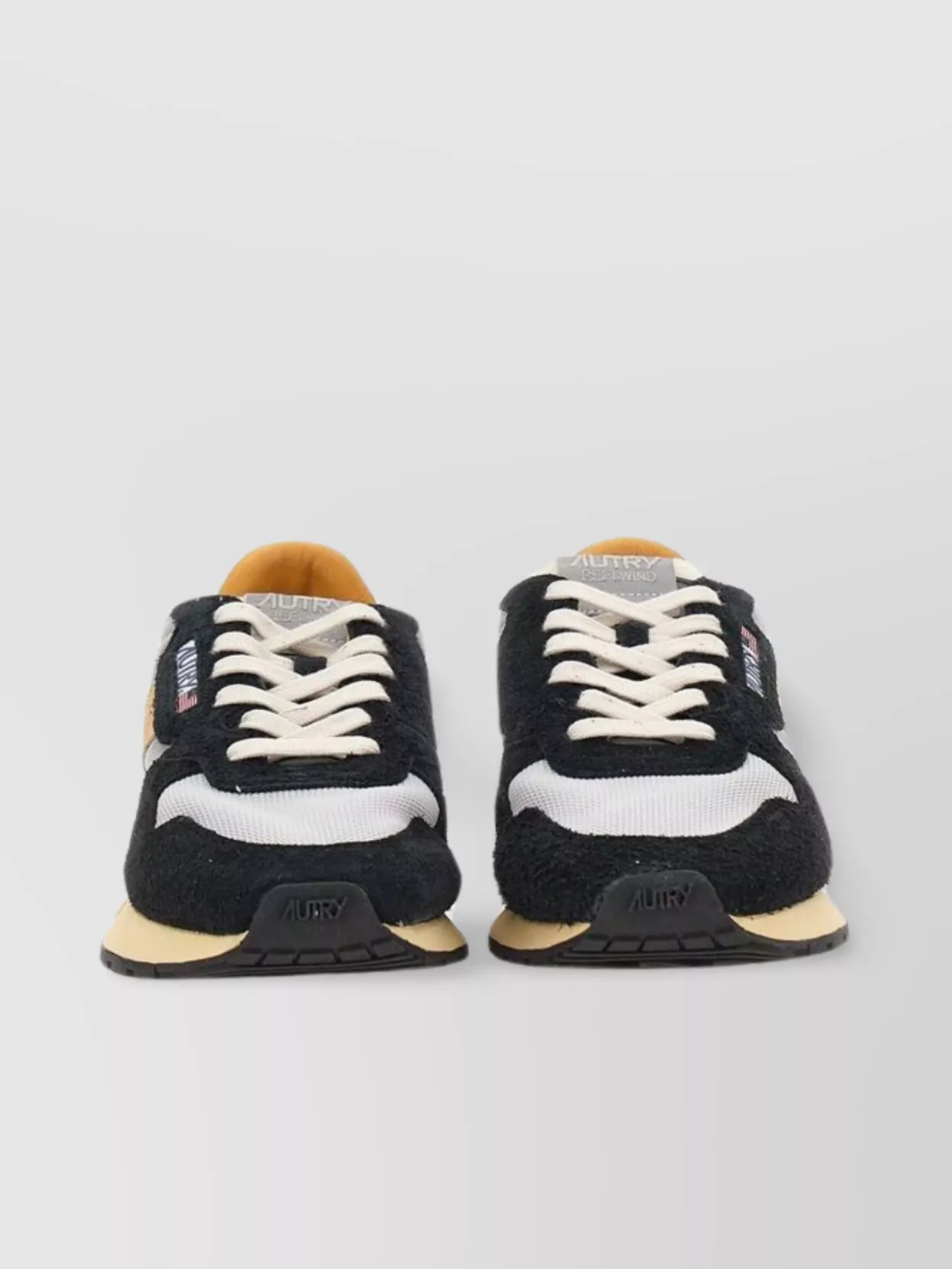 Autry Low Sneaker With Contrast Stitching And Mesh Panels
