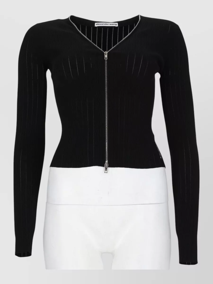 Alexander Wang pointelle slim-fit cardigan