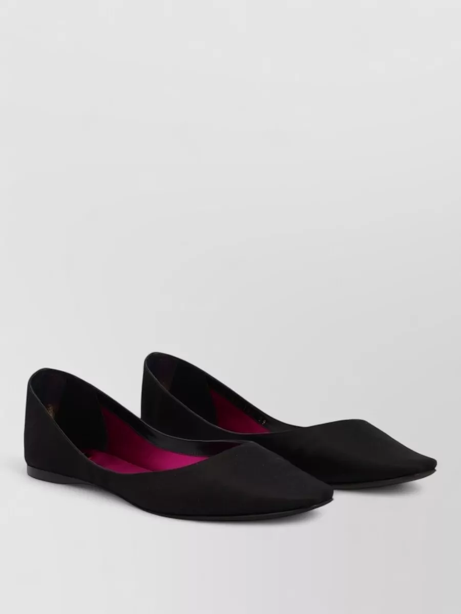 Saint Laurent Satin Ballerina Flats