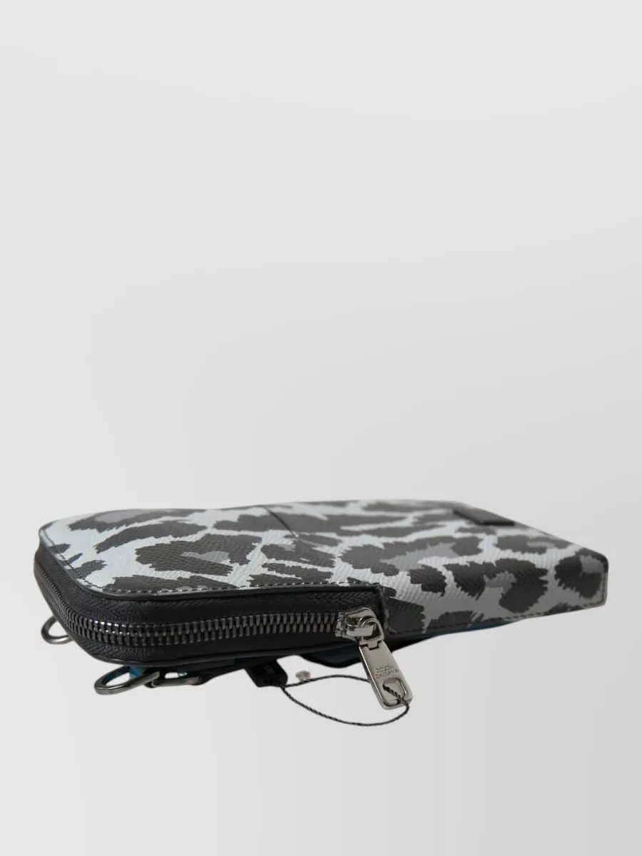 Dolce&Gabbana Leopard-Print Leather Crossbody Phone Bag