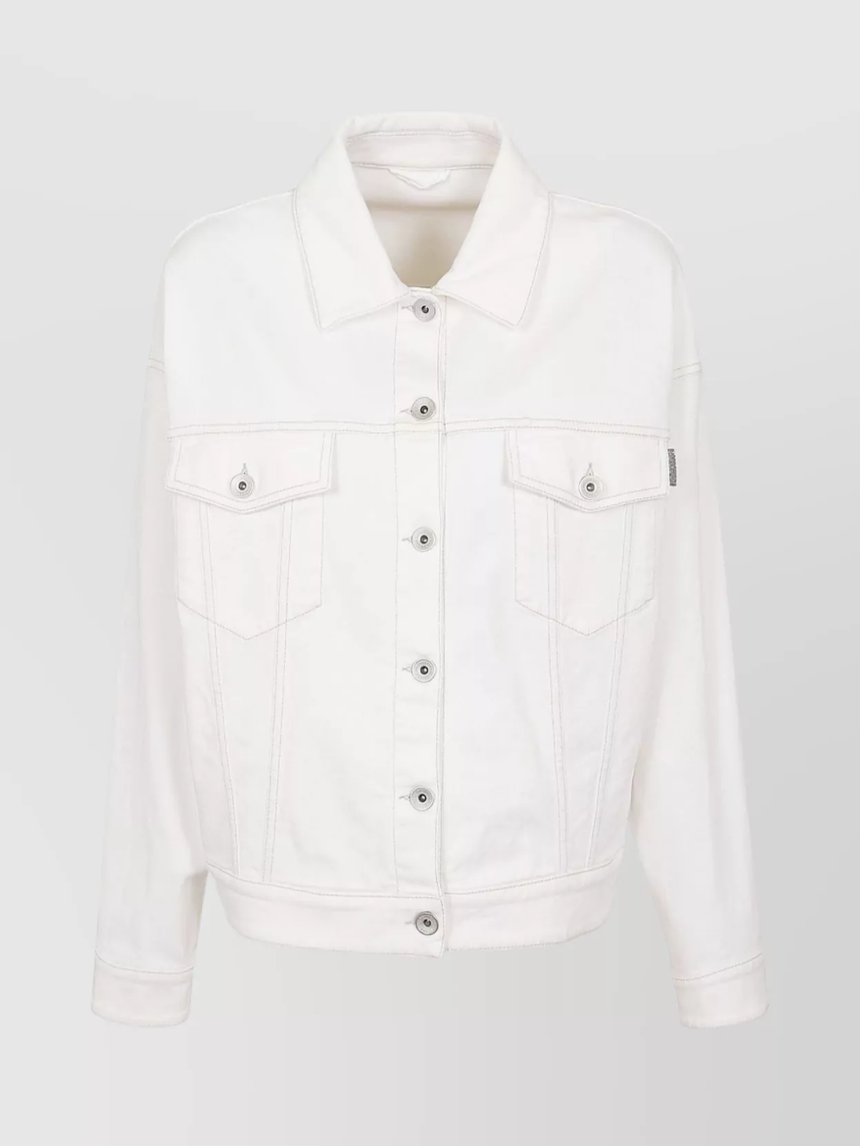 Shop Brunello Cucinelli Buttoned Waistband Chest Pockets Panel Construction In White