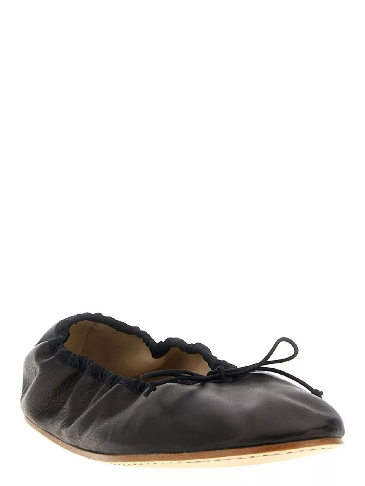 The Row Round Toe Ballet Flats With Bow Detail