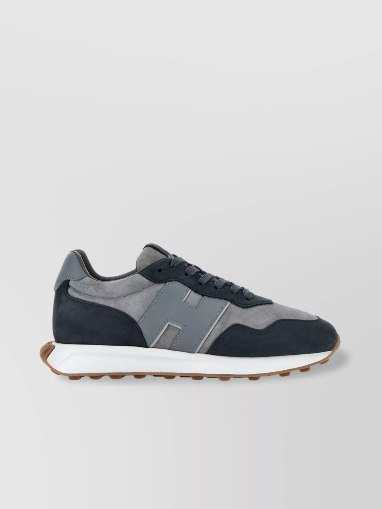 Hogan Leather Sneakers With Suede Panels And Panelled Design