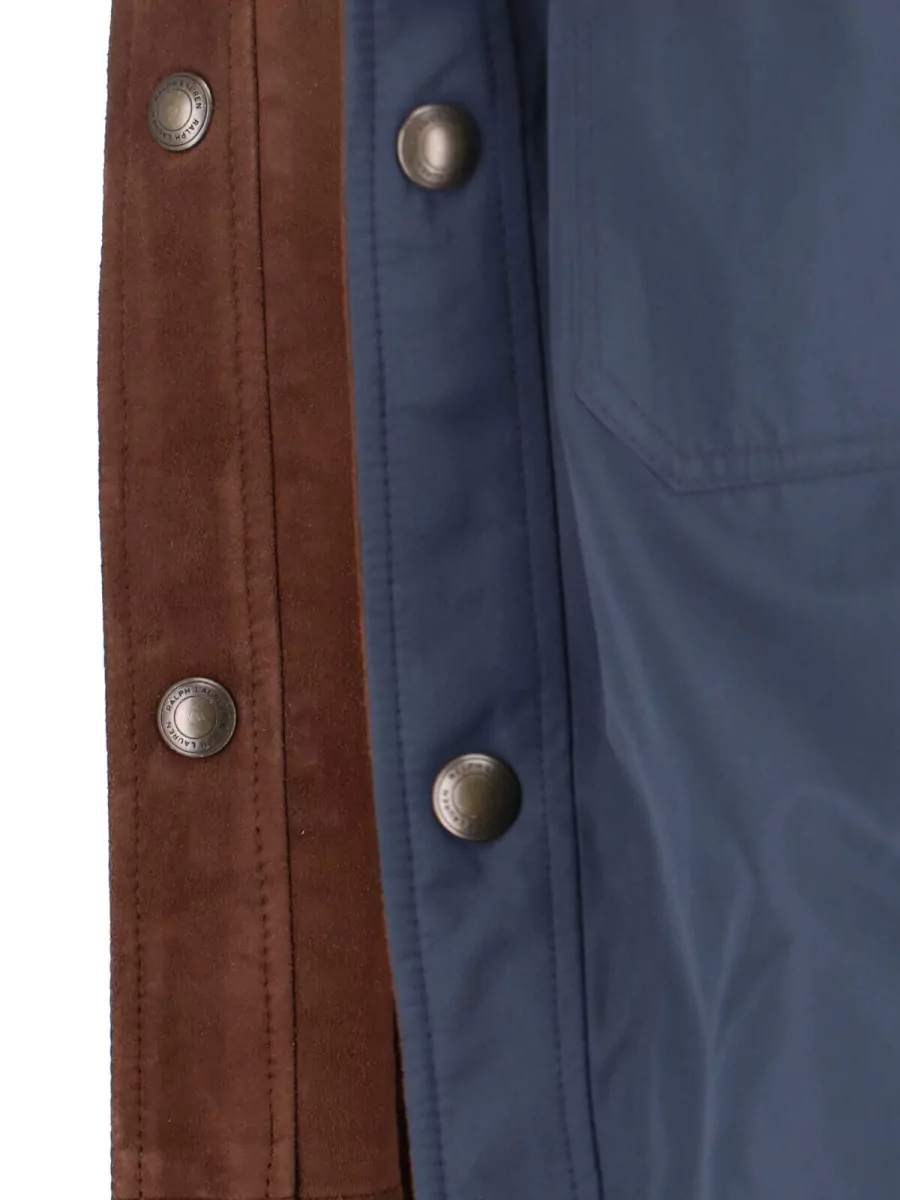 Polo Ralph Lauren Casual Jacket Chest Pockets Dual Fabric