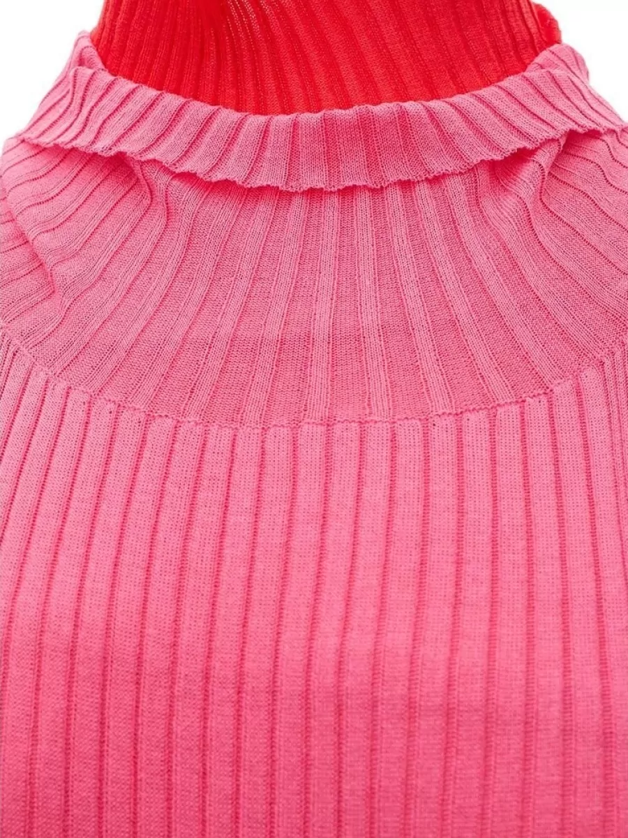 Bottega Veneta Cotton Ribbed Cutout Midi Dress