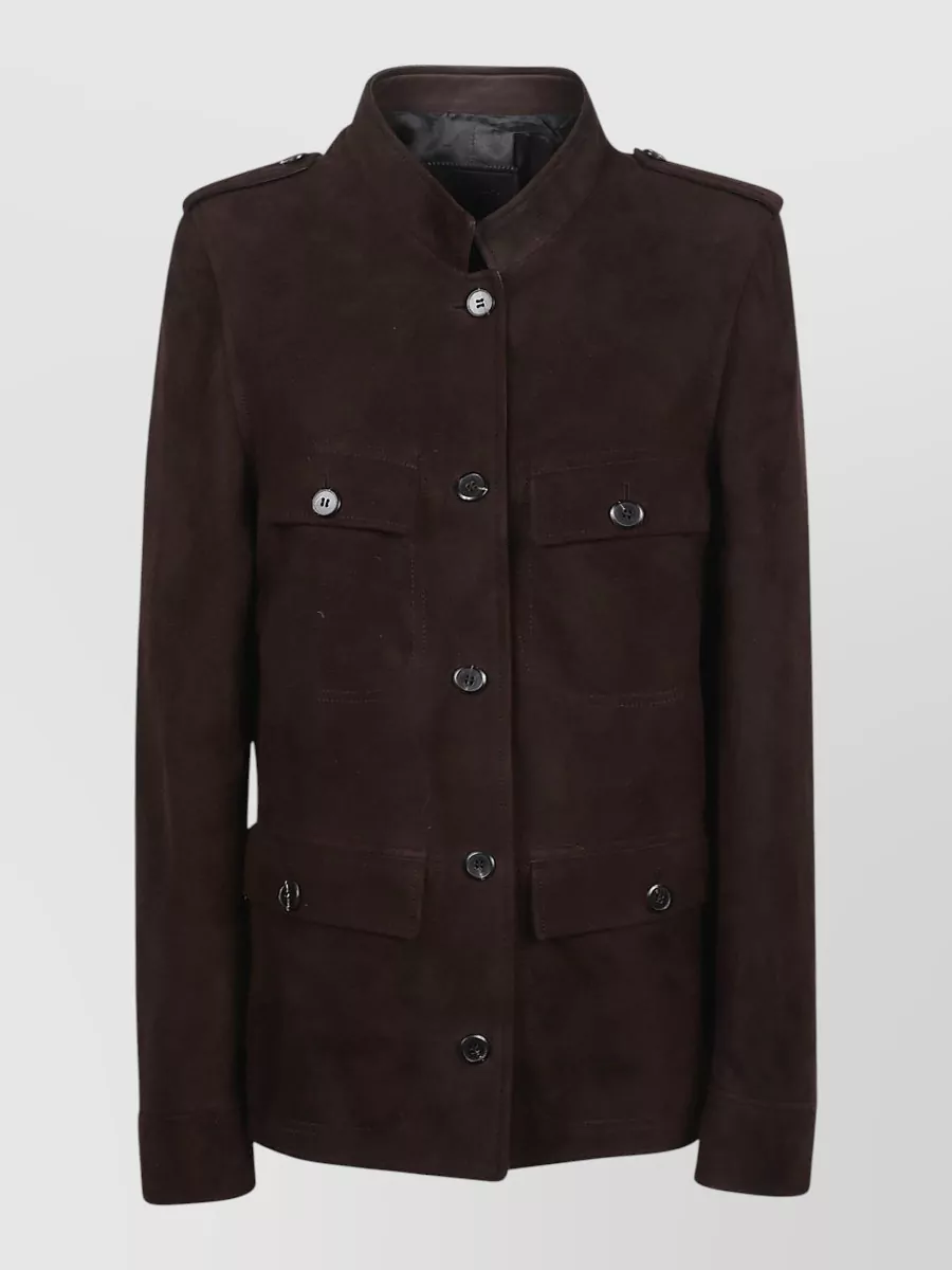 Prada Suede military coat