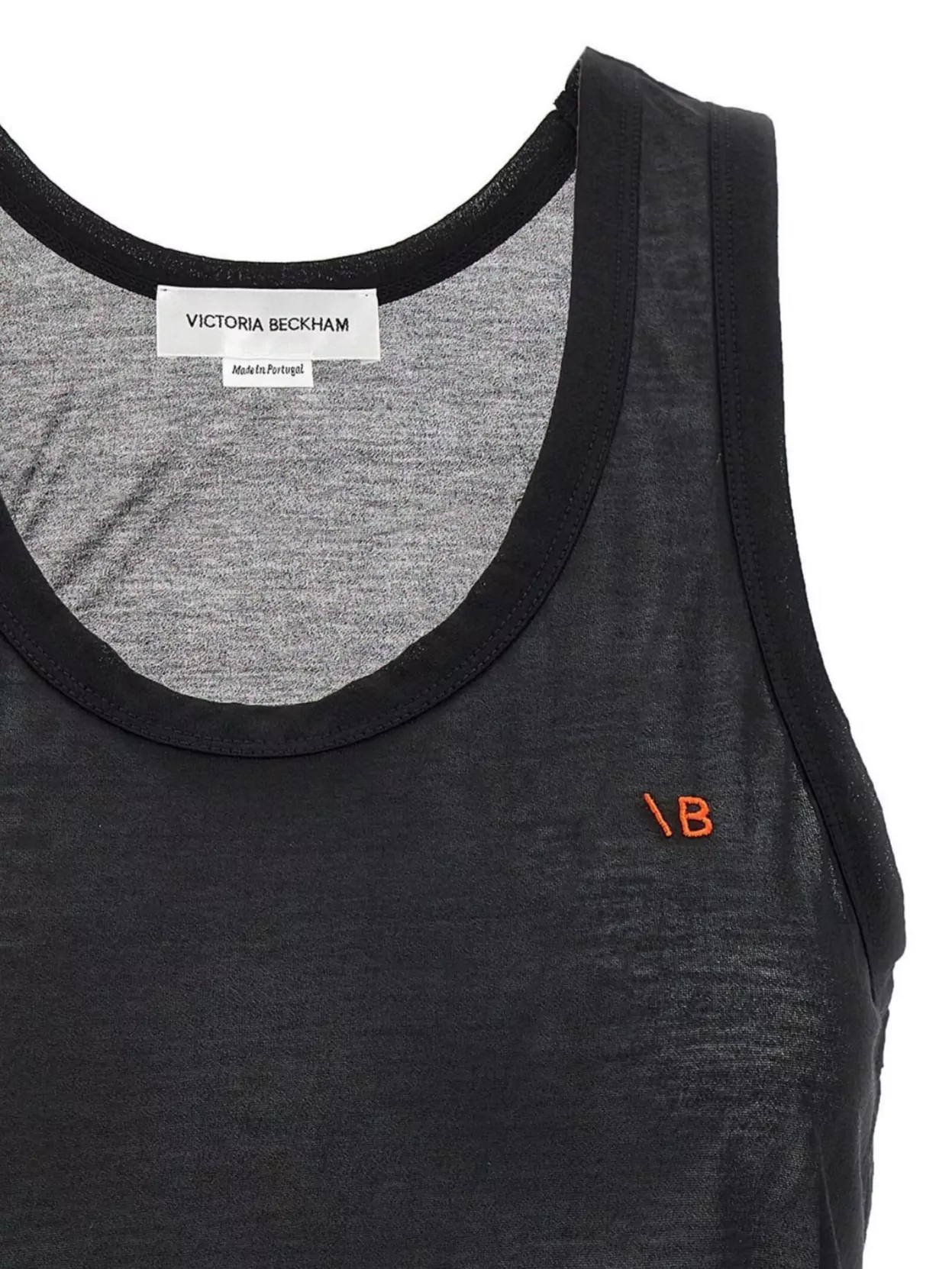 Victoria Beckham Embroidered Logo Tank Top