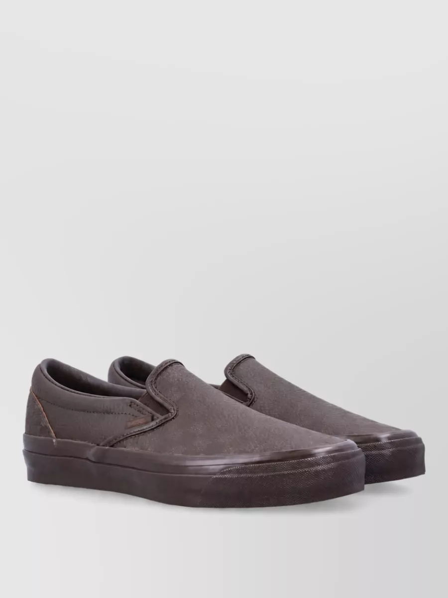 Vans leather checkered slip-on sneakers