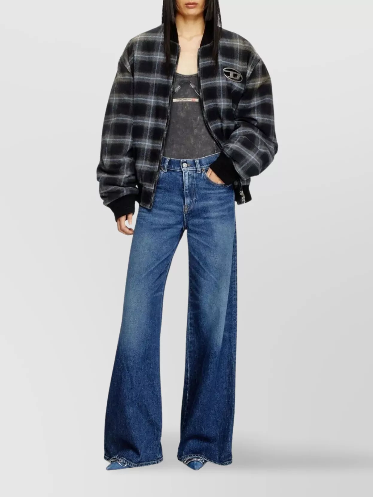 Diesel Wide-Leg Trousers Belt Loops