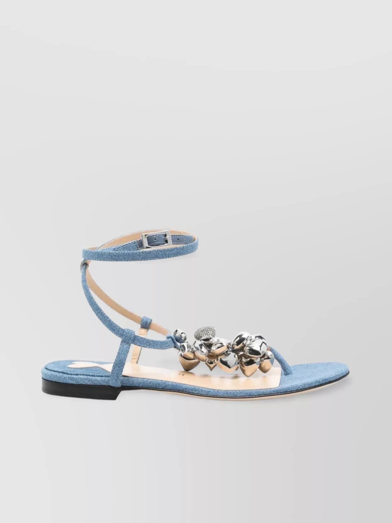 Mach&mach Heart Thong Sandals Embellished Detail