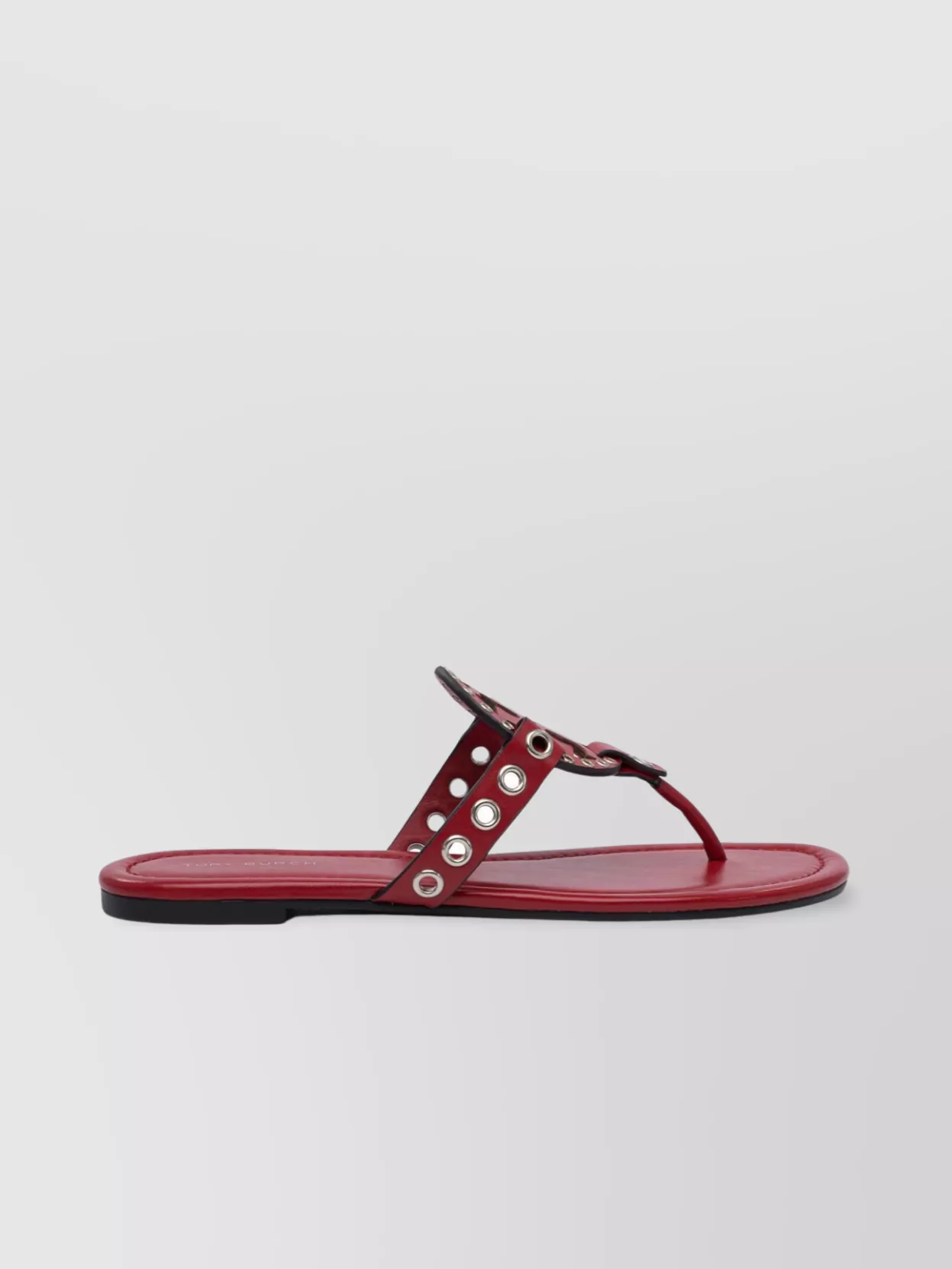 Tory Burch Cut-Out Flat Sole Sandals With Studded Embellishments