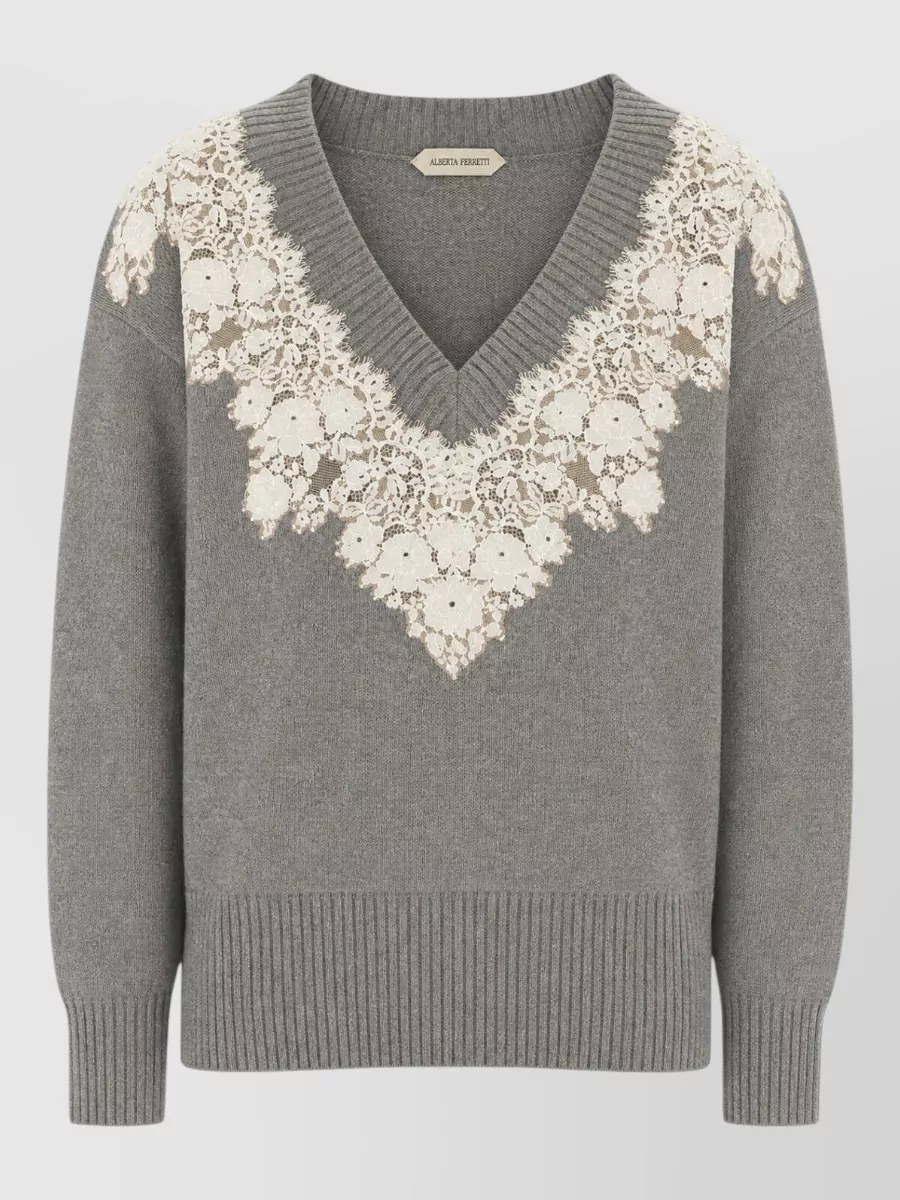 Alberta Ferretti cashmere-blend sweater