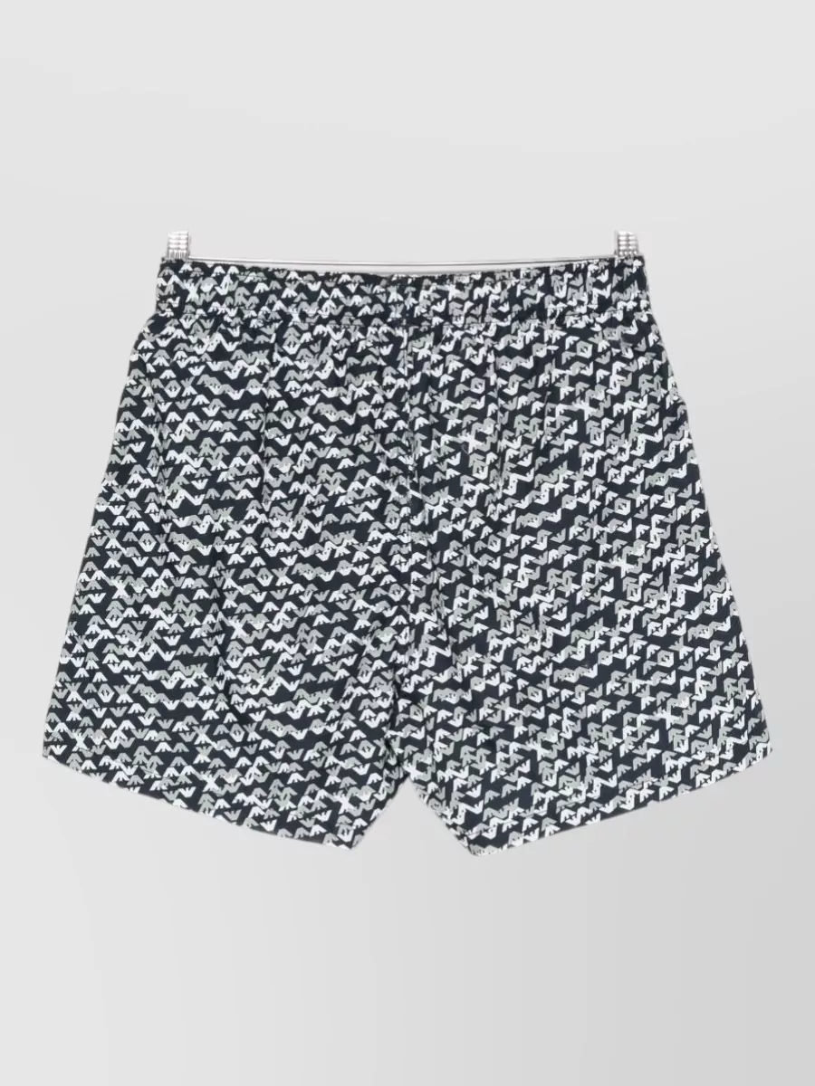 Emporio Armani Logo-Print Swim Shorts