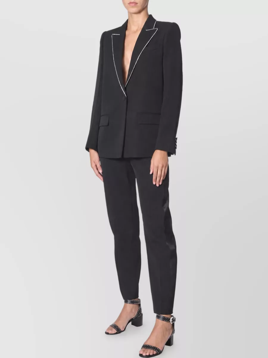 Givenchy Wool Crystal-Embellished Blazer