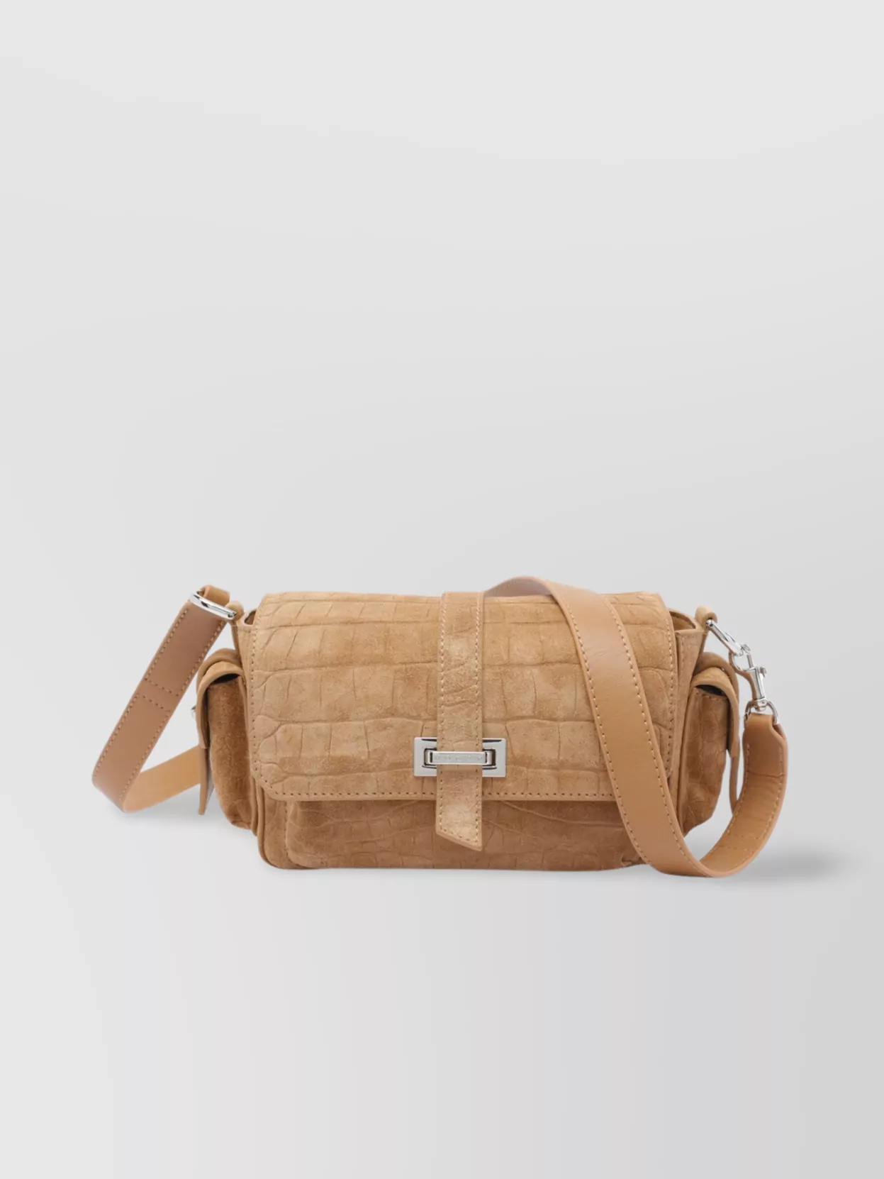 Hogan Small Flap Crocodile Shoulder Bag