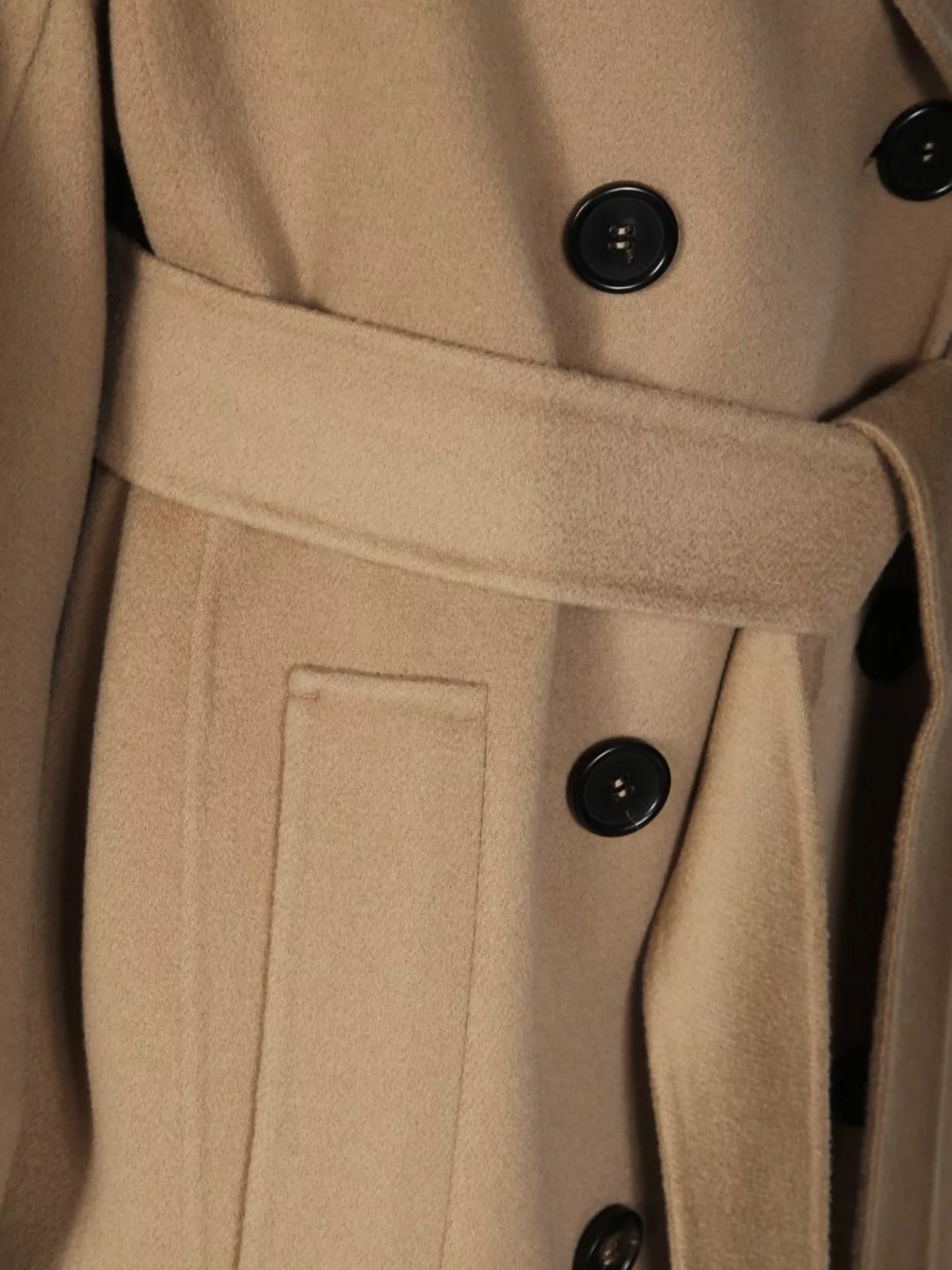 S Max Mara Double-Breasted Coat Belted Pockets