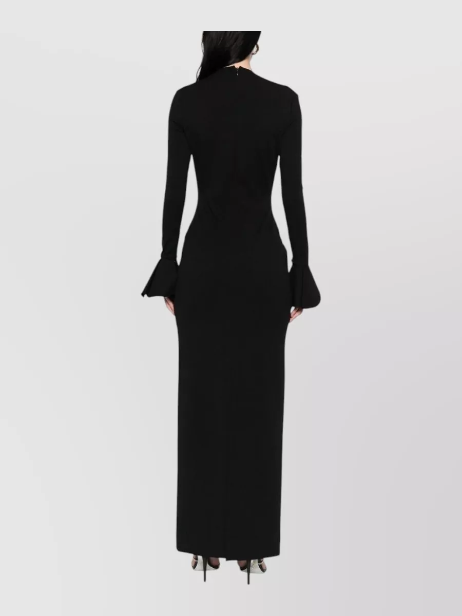Solace London V-Neck Long-Sleeve Maxi Dress