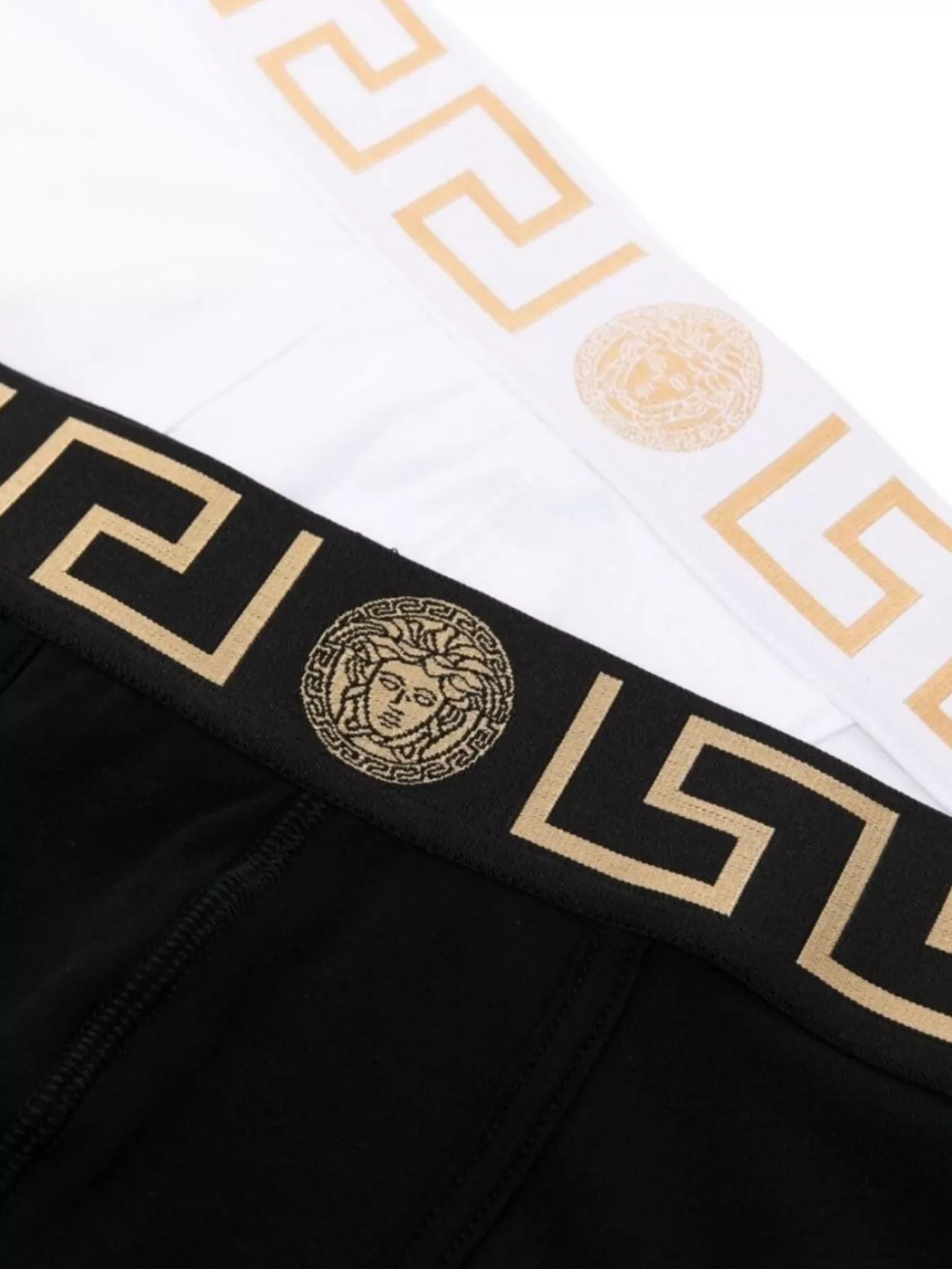 Versace Black Briefs With Elastic Waist With Medusa Print In Cotton Stretch Man