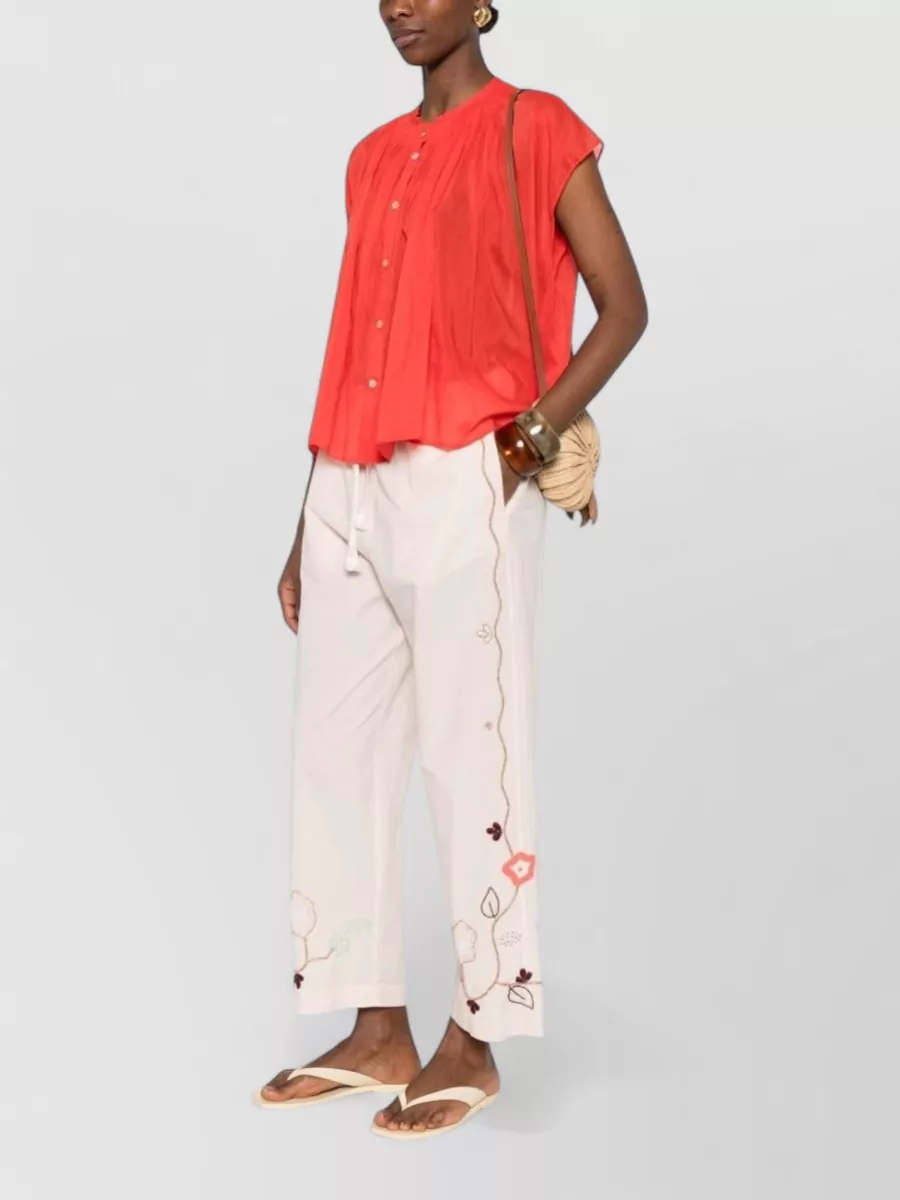 Forte Forte Embroidered Wide-Leg Trousers
