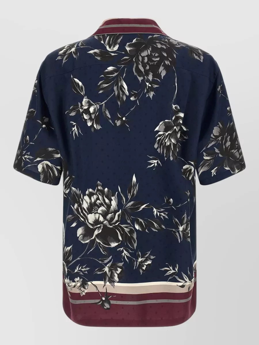 Dolce&Gabbana Silk Printed Short-Sleeve Shirt