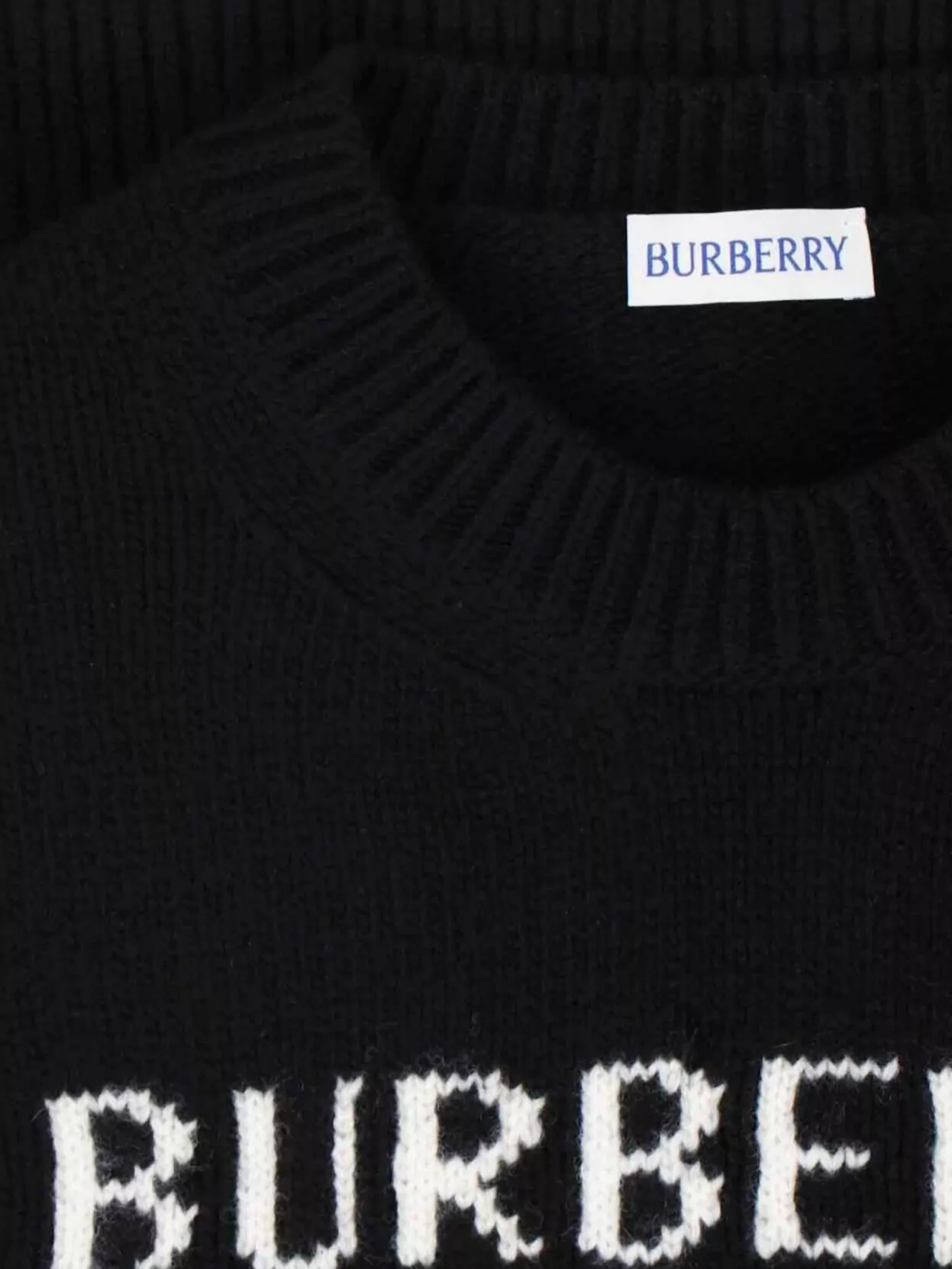 Burberry Ribbed Crewneck Knitwear Graphic Design