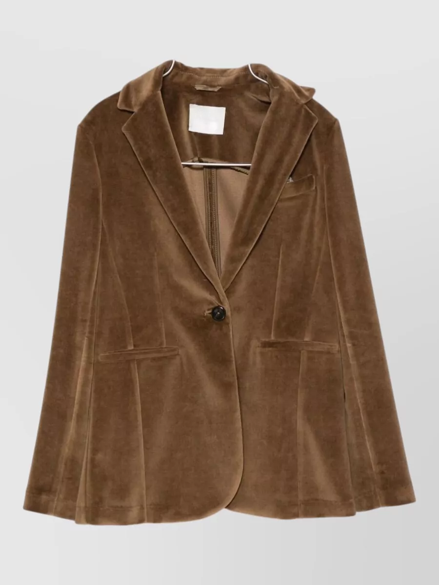 Circolo 1901 velvet single-breasted blazer