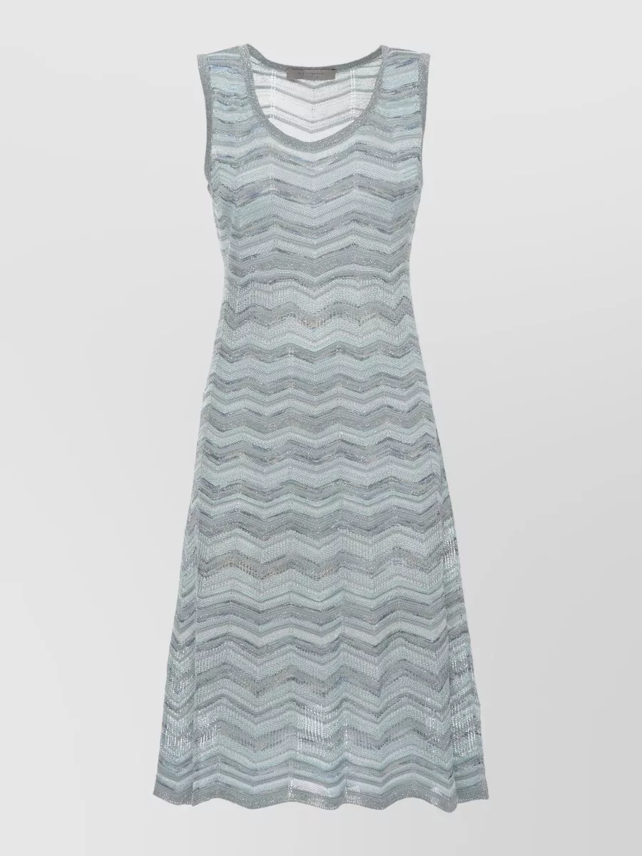 D.exterior Sleeveless Geometric Knee-Length Dress