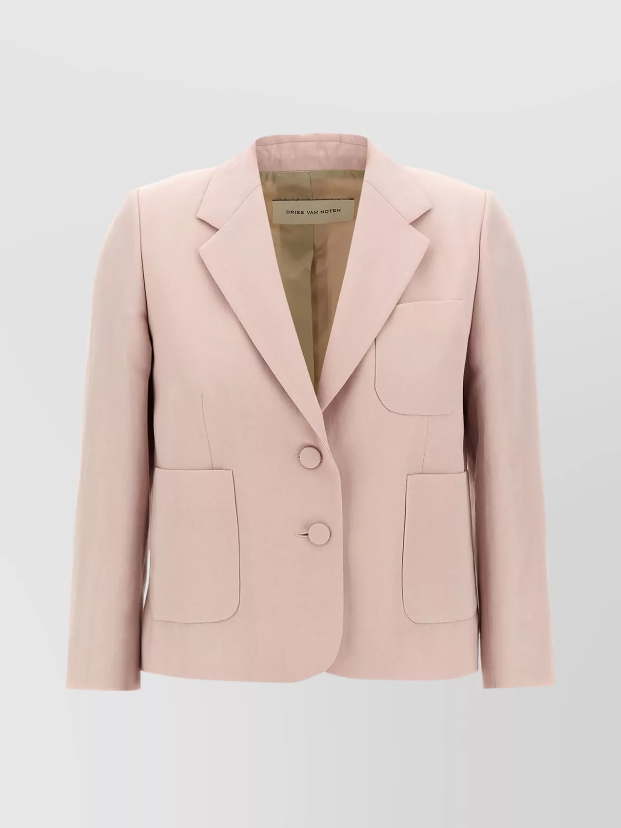 Dries Van Noten Tailored Blazer Notch Lapel In Neutral