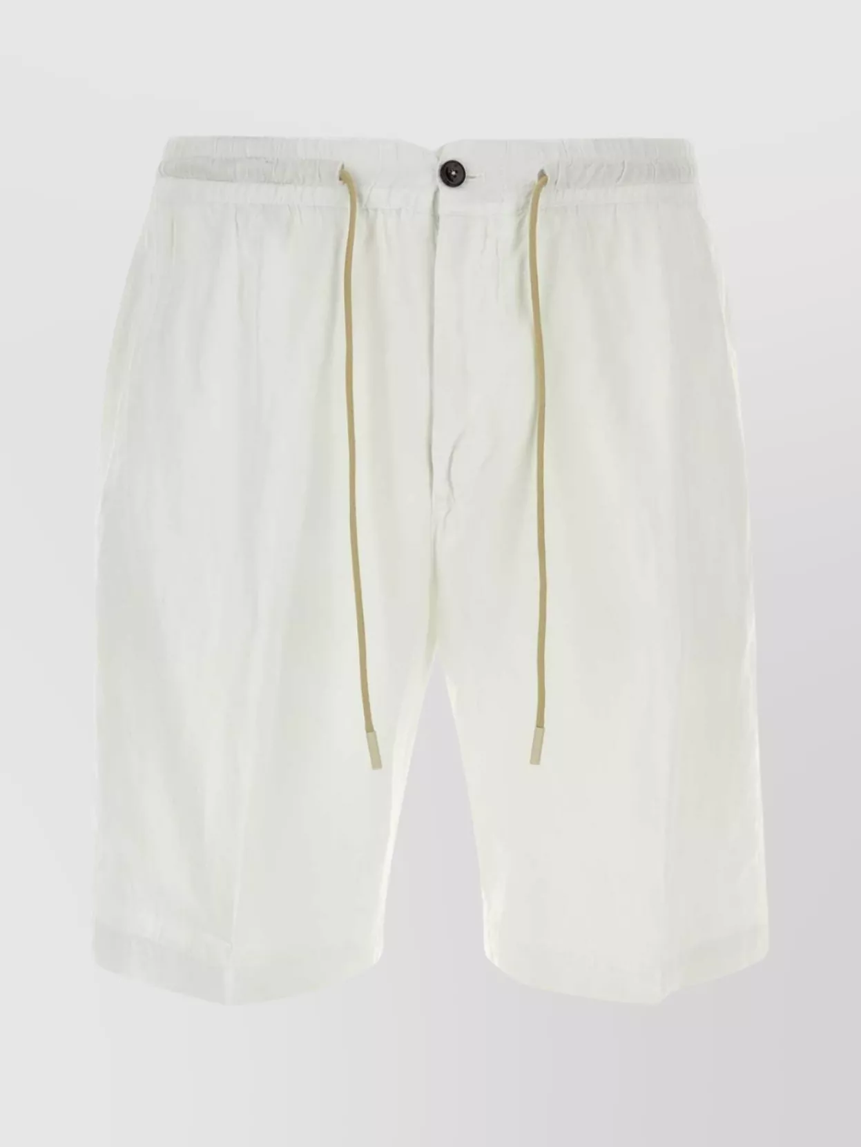 Pt Torino Lyocell Blend Bermuda Shorts In White